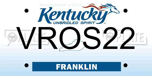 VROS22 Kentucky License Plate
