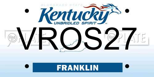 VROS27 Kentucky License Plate