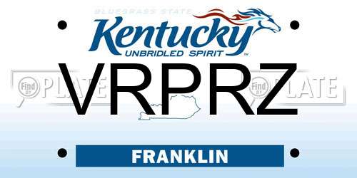 VRPRZ Kentucky License Plate