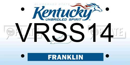 VRSS14 Kentucky License Plate