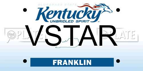 VSTAR Kentucky License Plate