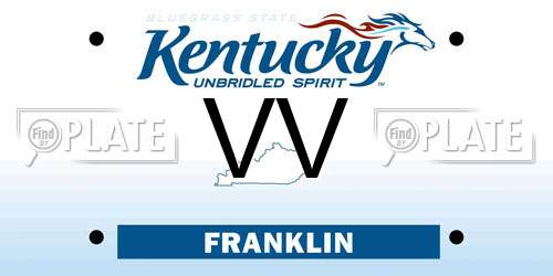 VV Kentucky License Plate