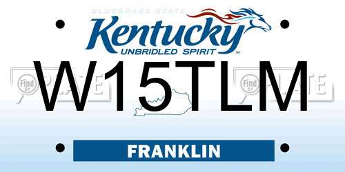 W15TLM Kentucky License Plate