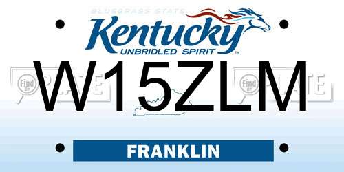 W15ZLM Kentucky License Plate