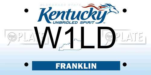 W1LD Kentucky License Plate