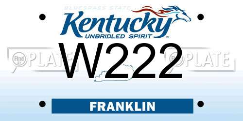 W222 Kentucky License Plate