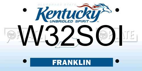 W32SOI Kentucky License Plate