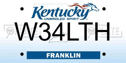 W34LTH Kentucky License Plate