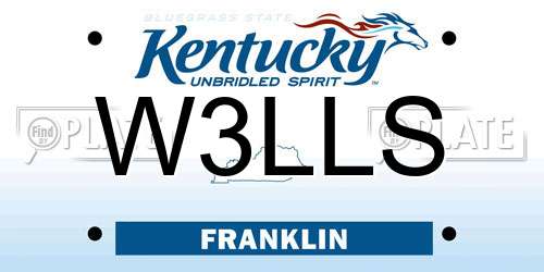 W3LLS Kentucky License Plate