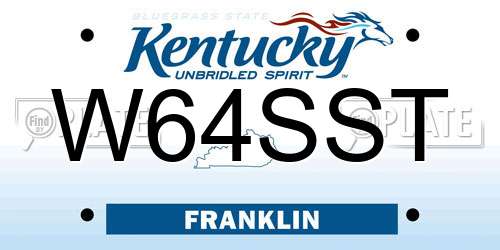 W64SST Kentucky License Plate
