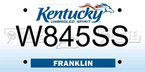 W845SS Kentucky License Plate