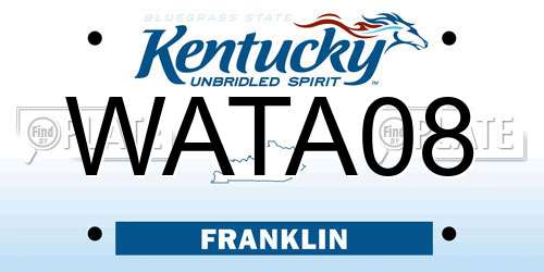 WATA08 Kentucky License Plate