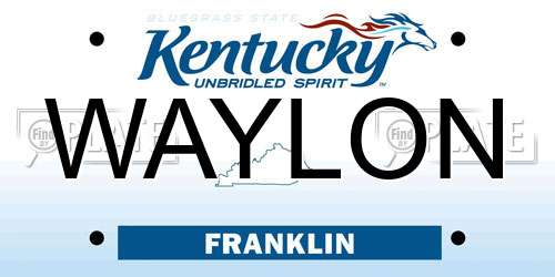 WAYLON Kentucky License Plate