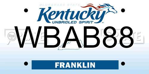 WBAB88 Kentucky License Plate