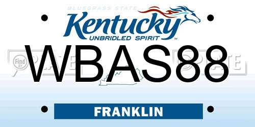 WBAS88 Kentucky License Plate