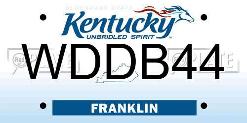 WDDB44 Kentucky License Plate