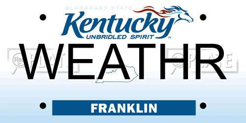 WEATHR Kentucky License Plate