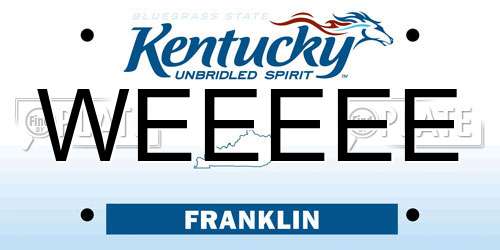 WEEEEE Kentucky License Plate