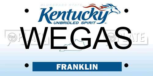 WEGAS Kentucky License Plate