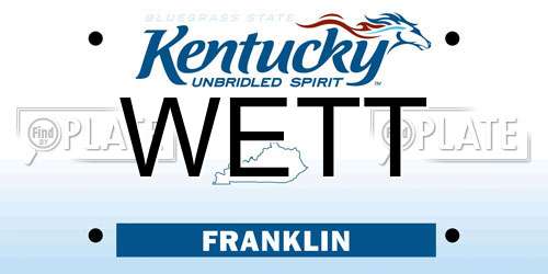 WETT Kentucky License Plate