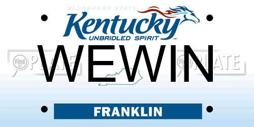 WEWIN Kentucky License Plate
