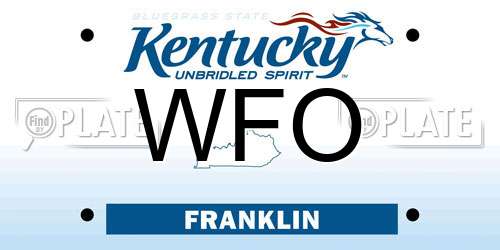 WFO Kentucky License Plate