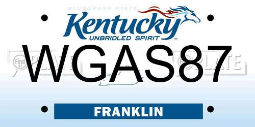 WGAS87 Kentucky License Plate