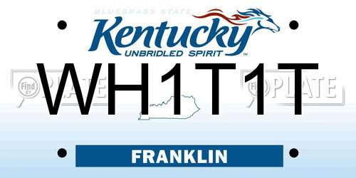 WH1T1T Kentucky License Plate