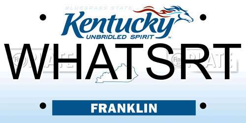 WHATSRT Kentucky License Plate