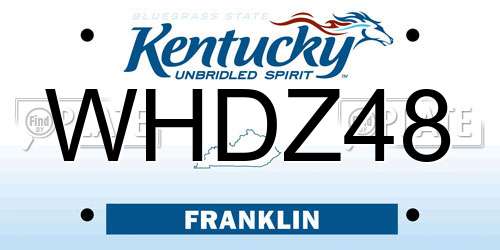 WHDZ48 Kentucky License Plate
