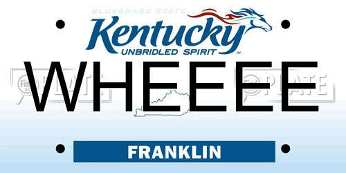 WHEEEE Kentucky License Plate