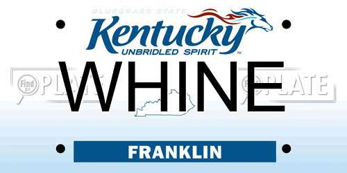 WHINE Kentucky License Plate