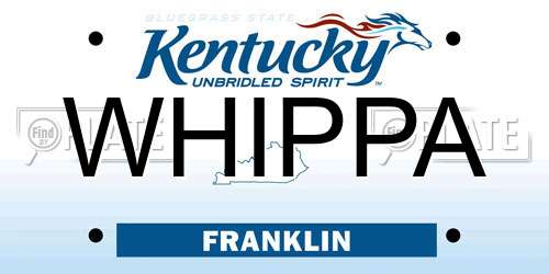 WHIPPA Kentucky License Plate