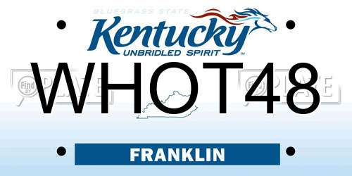 WHOT48 Kentucky License Plate