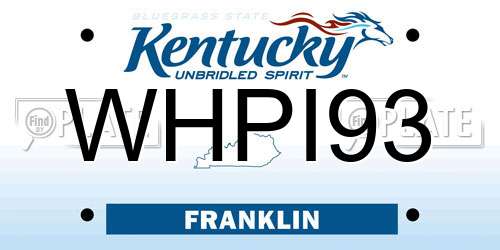 WHPI93 Kentucky License Plate