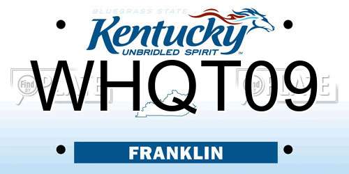 WHQT09 Kentucky License Plate