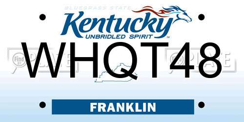 WHQT48 Kentucky License Plate