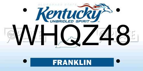 WHQZ48 Kentucky License Plate
