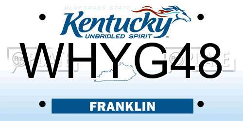 WHYG48 Kentucky License Plate