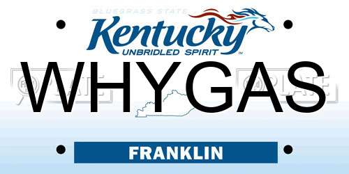 WHYGAS Kentucky License Plate