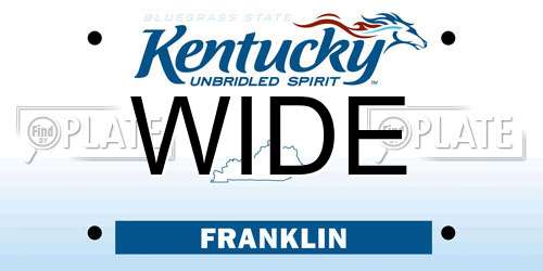 WIDE Kentucky License Plate