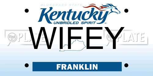 WIFEY Kentucky License Plate