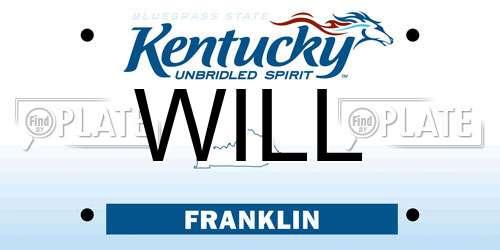 WILL Kentucky License Plate