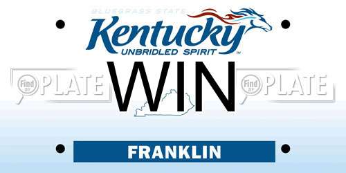 WIN Kentucky License Plate