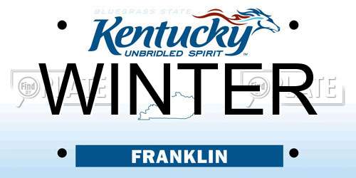 WINTER Kentucky License Plate