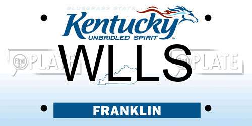 WLLS Kentucky License Plate