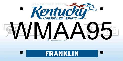 WMAA95 Kentucky License Plate