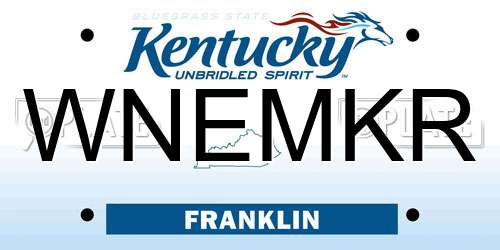 WNEMKR Kentucky License Plate
