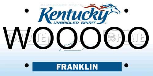 WOOOOO Kentucky License Plate