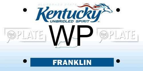 WP Kentucky License Plate